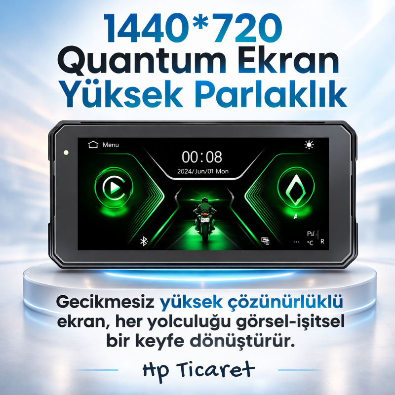 2'li Kamera + Kayıt Özellikli + Basınç Sensörlü CarPlay & Android Auto Ekranı