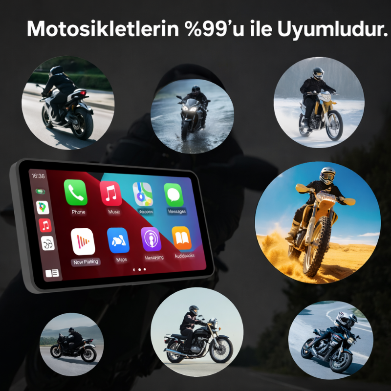 2'li Kamera + Kayıt Özellikli + Basınç Sensörlü CarPlay & Android Auto Ekranı